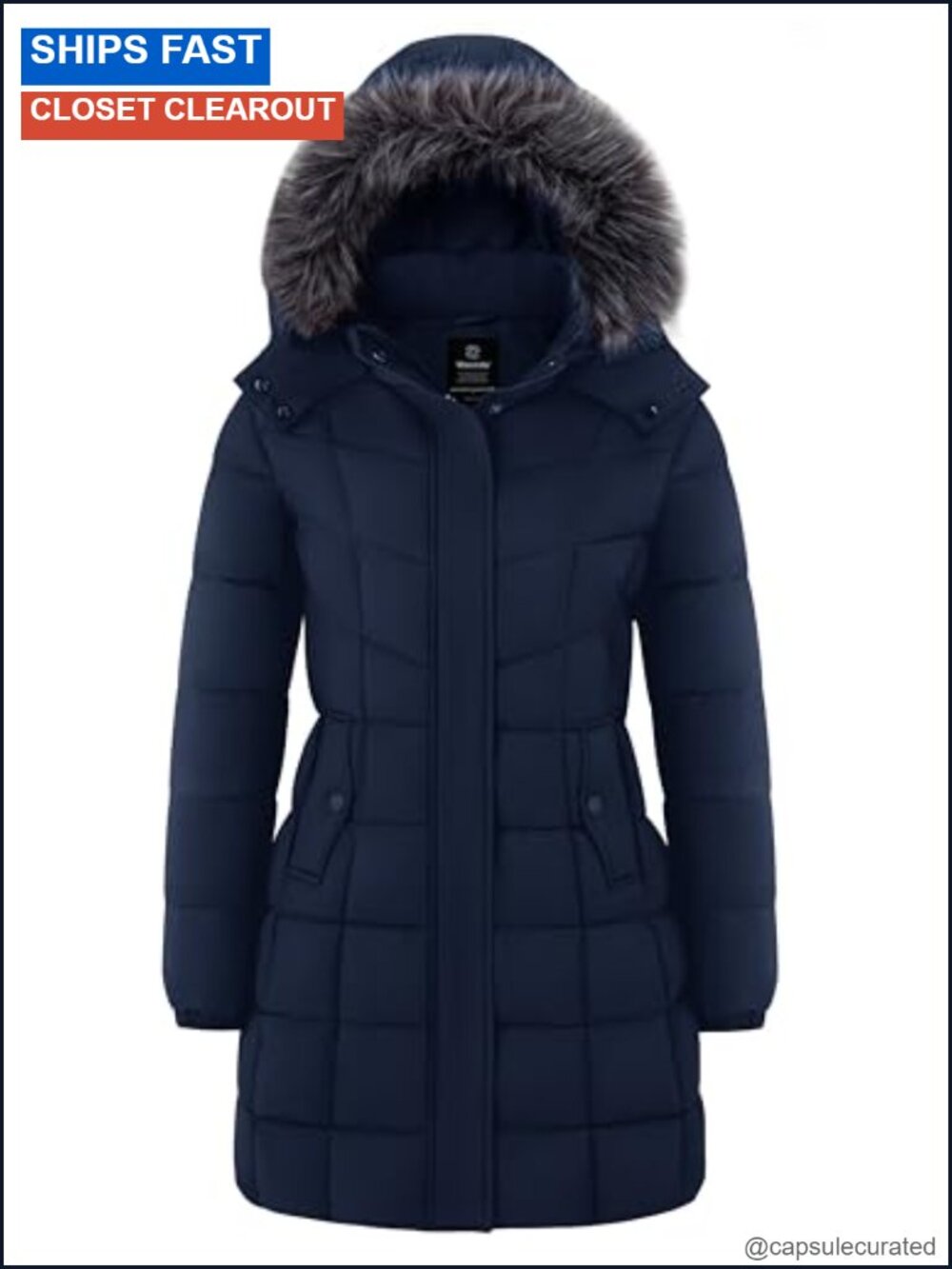 Women's Long Hooded Puffer Winter Coat Waterproof Windproof Insulated Warm